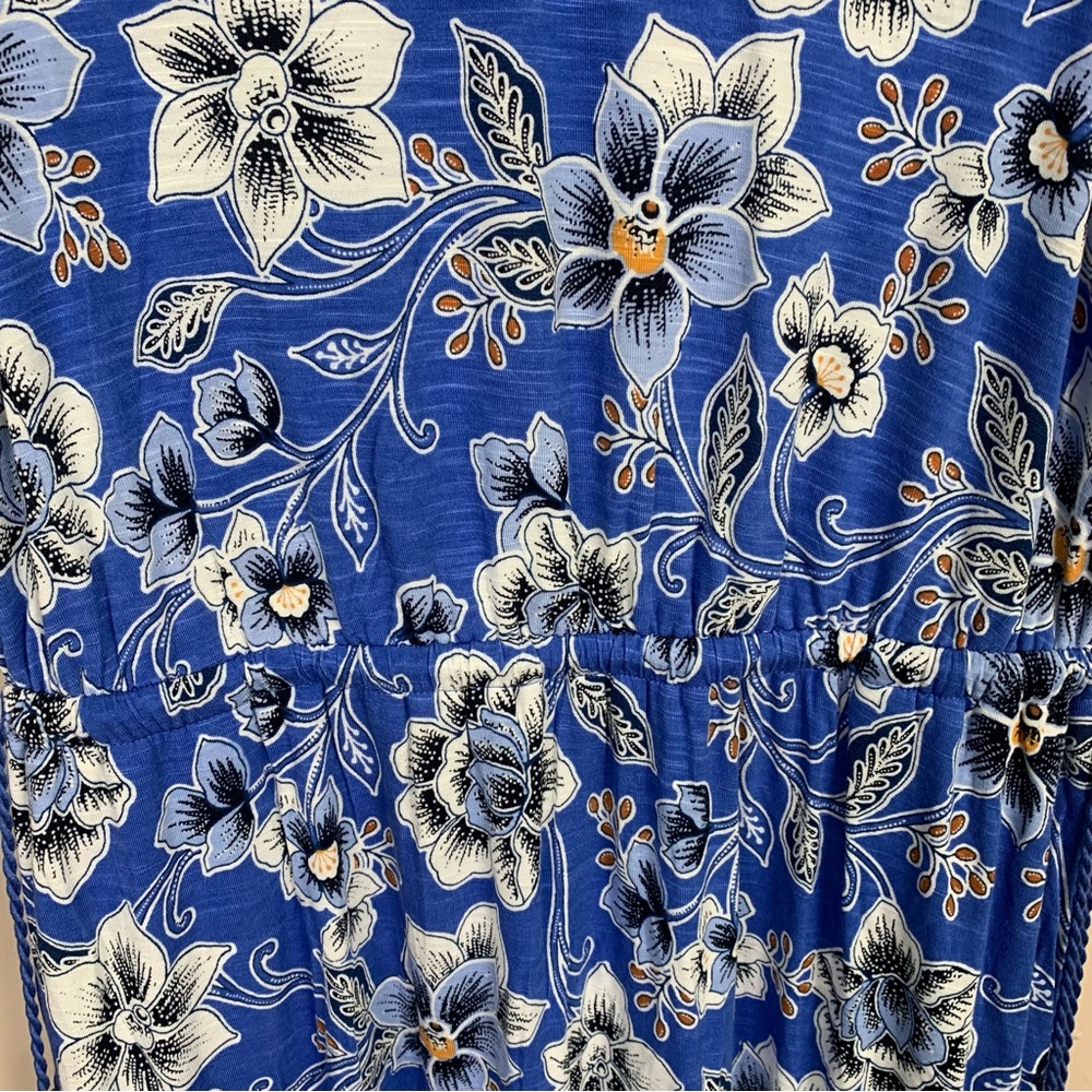 J.Jill Coastal Jersey Floral Tassel Detail Maxi Dress - Picture 11 of 14